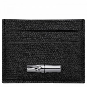 Longchamp Le Roseau Etui za Kartice Ženski Črne Slovenija | L3218HFP001