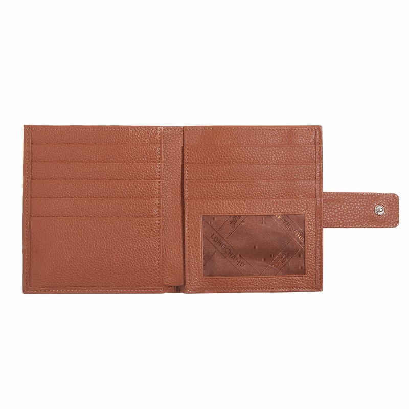 Longchamp Le FOULONNÉ Compact Denarnice Ženski Caramel Slovenija | L4961021121