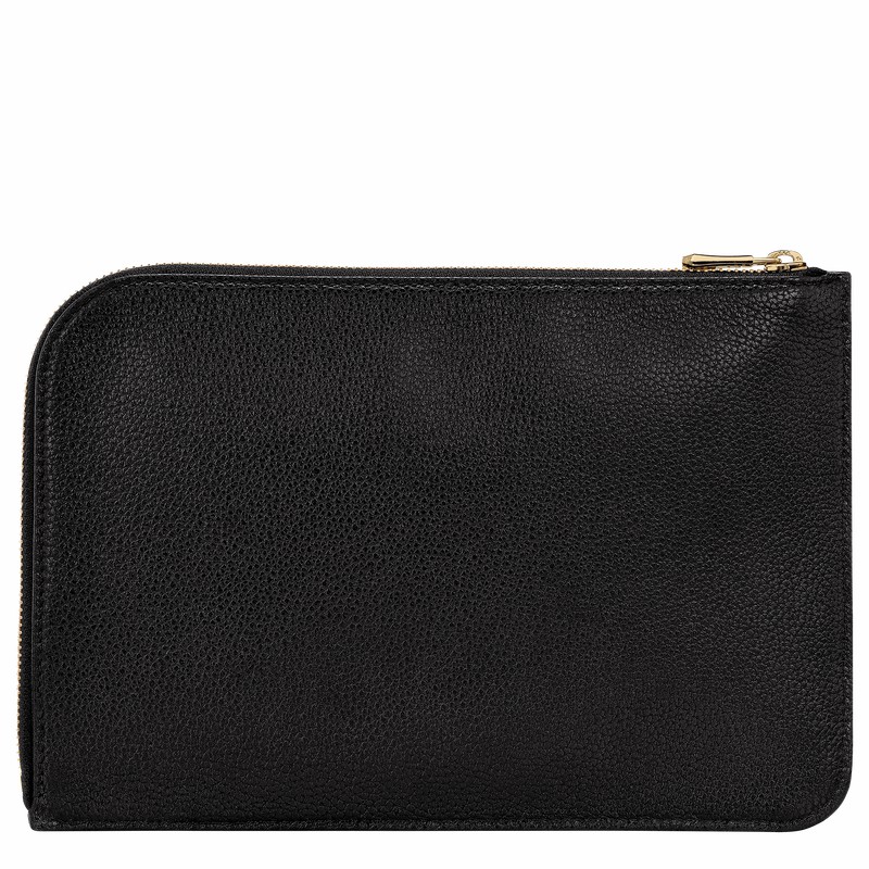 Longchamp Le FOULONNÉ Pouches Ženski Črne Slovenija | 30040021001