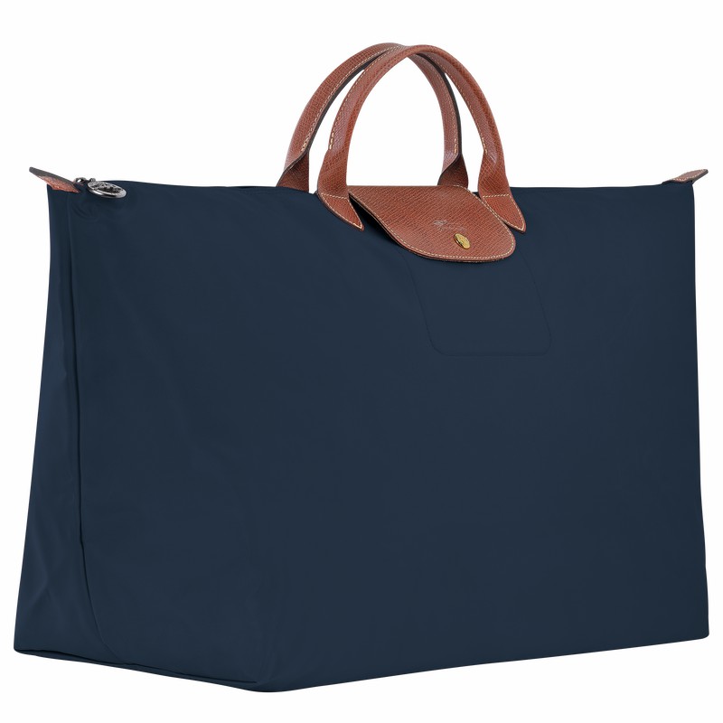 Longchamp Le Pliage Original M Potovalne Torbe Moški Temno Modre Slovenija | L1625089P68-