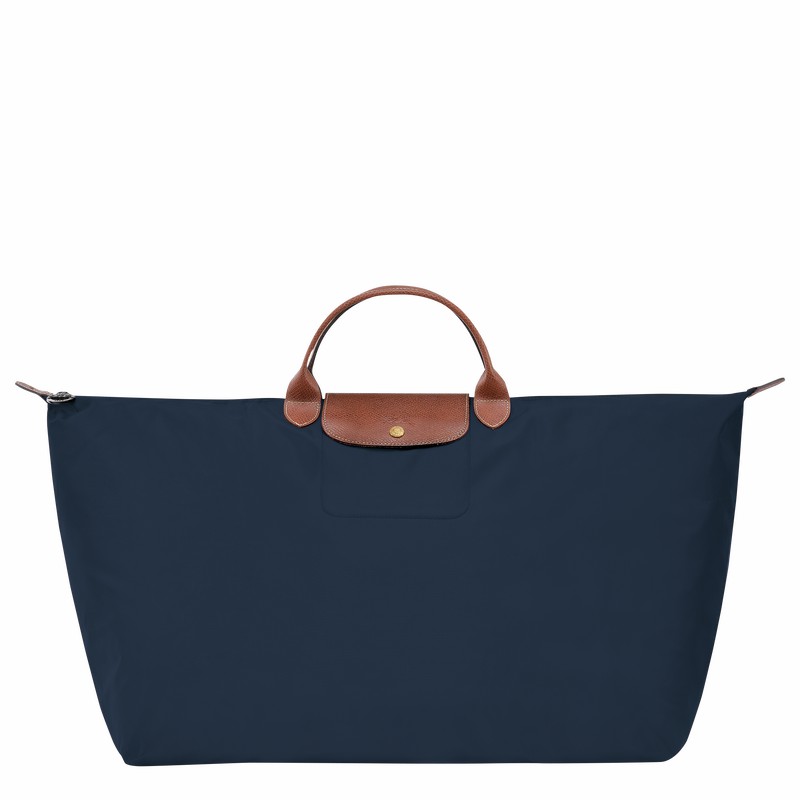 Longchamp Le Pliage Original M Potovalne Torbe Moški Temno Modre Slovenija | L1625089P68-