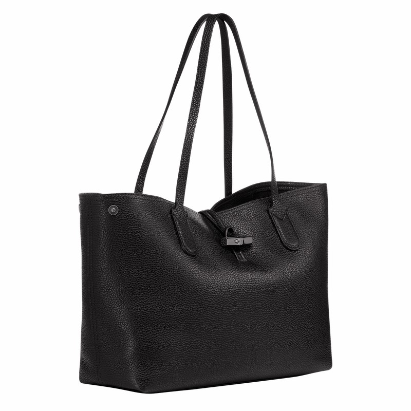 Longchamp Le Roseau Essential L Torba Tote Ženski Črne Slovenija | L2686968001