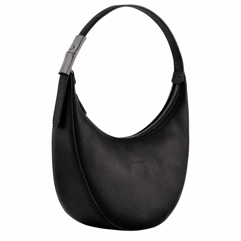 Longchamp Le Roseau Essential M Hobo Torba Ženski Črne Slovenija | 10218968001