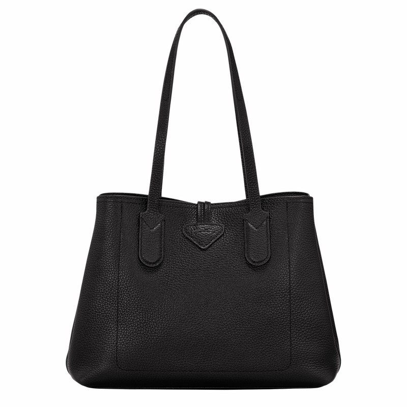 Longchamp Le Roseau Essential M Torba Tote Ženski Črne Slovenija | 10183968001