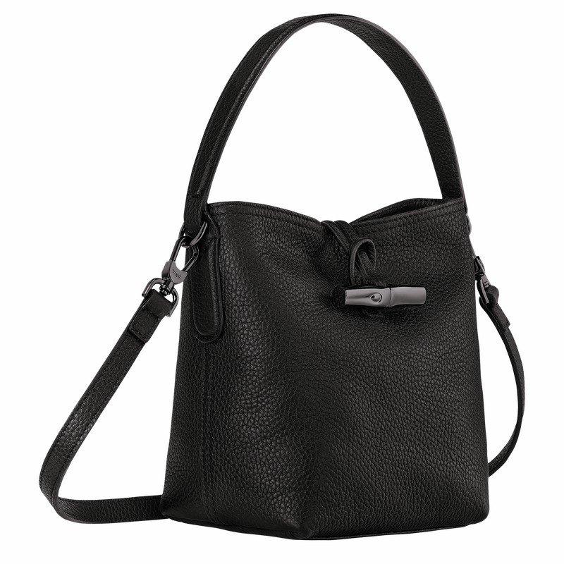 Longchamp Le Roseau Essential XS Bucket Torba Ženski Črne Slovenija | 10159968001