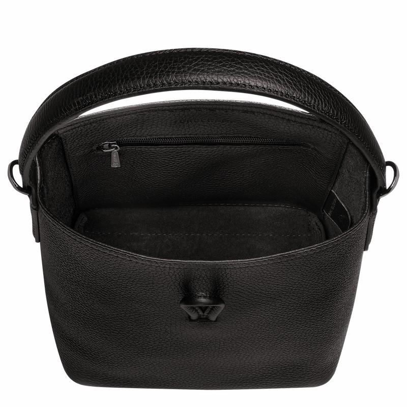 Longchamp Le Roseau Essential XS Bucket Torba Ženski Črne Slovenija | 10159968001