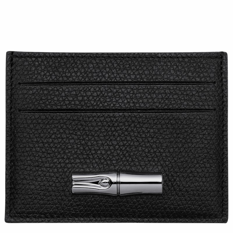 Longchamp Le Roseau Etui za Kartice Ženski Črne Slovenija | L3218HFP001