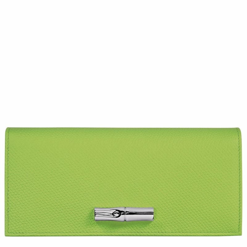 Longchamp Le Roseau Flap Denarnice Ženski Zelene Slovenija | L3044HFP355