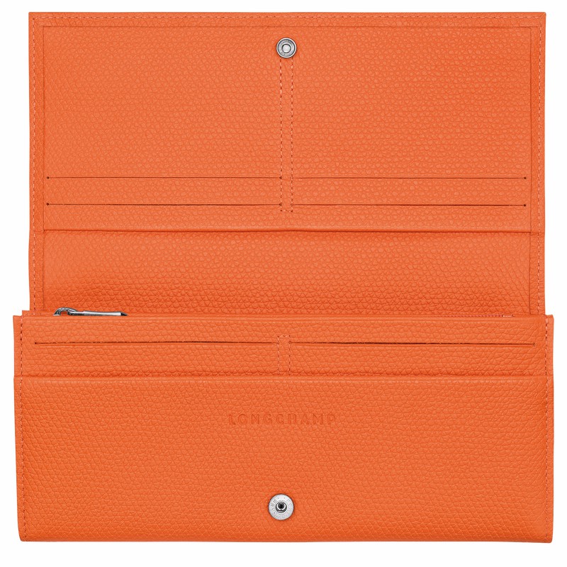 Longchamp Le Roseau Flap Denarnice Ženski Oranžne Slovenija | L3044HFP017