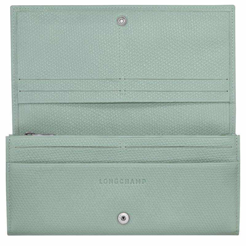 Longchamp Le Roseau Flap Denarnice Ženski Celadon Slovenija | L3044HFP282