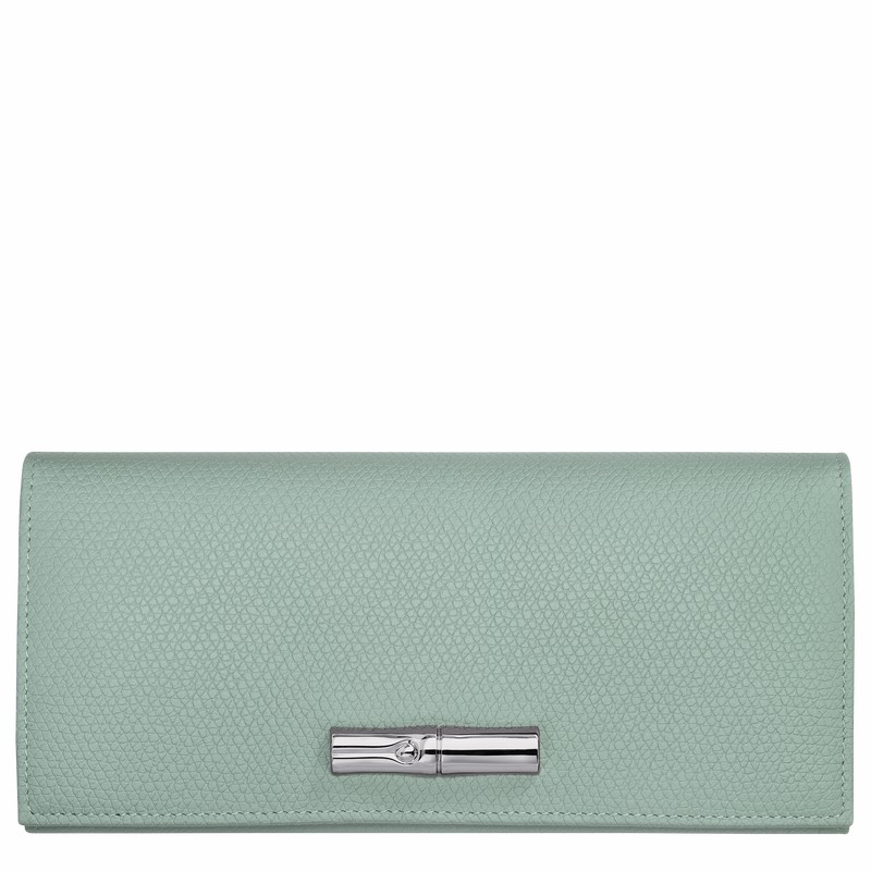 Longchamp Le Roseau Flap Denarnice Ženski Celadon Slovenija | L3044HFP282