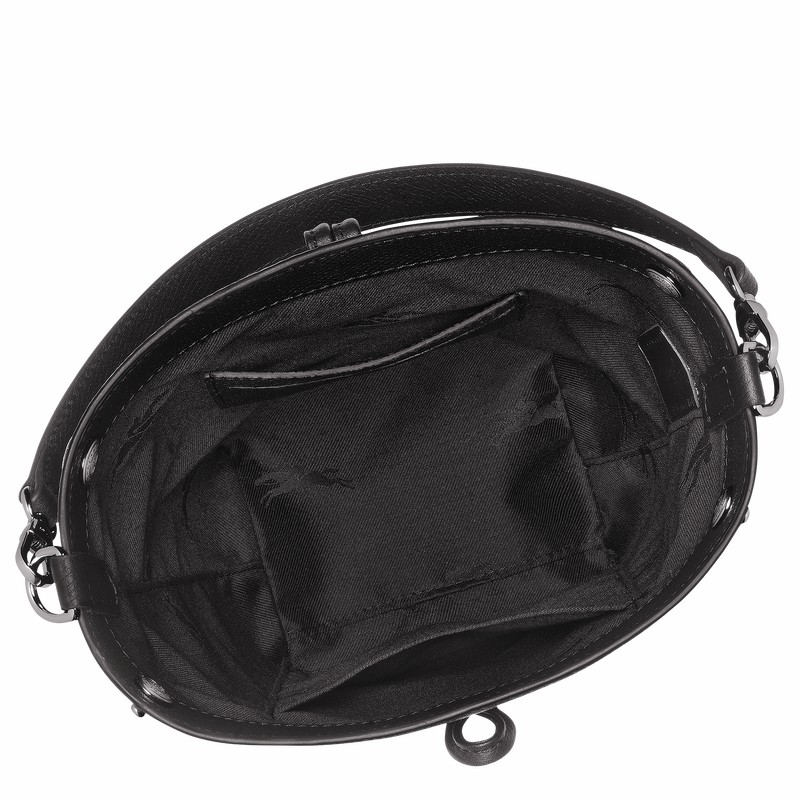 Longchamp Le Roseau XS Bucket Torba Ženski Črne Slovenija | 10279HFP001