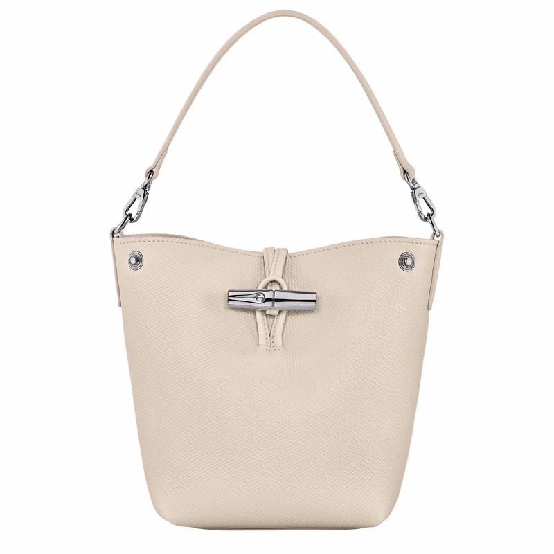 Longchamp Le Roseau XS Bucket Torba Ženski Bele Slovenija | 10279HFP555